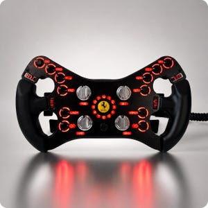Volante réplica Ferrari 296 GT3 para simulación de carreras / Volante USB SimHub / Fibra de carbono / Hecho a mano para simulador de PC