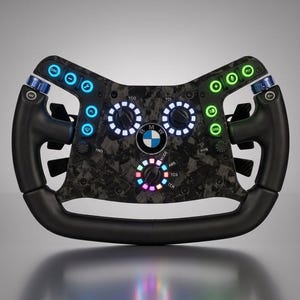 BMW M4 GT3 Style Sim-Racing-Lenkrad aus geschmiedetem Carbon – handgefertigtes Lenkrad mit RGB-LED-Encodern, PC-Simracing-Lenkrad