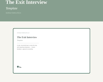 Exit Interview Template, HR Offboarding Form, Editable Canva (Digital Download)