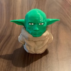 Rymdbaby på sten STL-fil för 3D-utskrift, söt utomjordisk varelse, remixmodell, sci-fi-figur, resin och FDM-utskrivbar