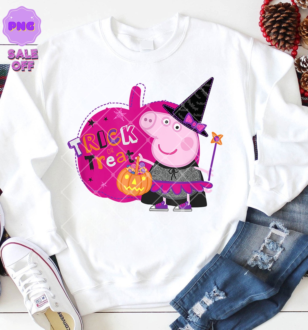 Peppa Wutz Hexen Kostüm - Schwarz-Orange Für 2-3 Jahre