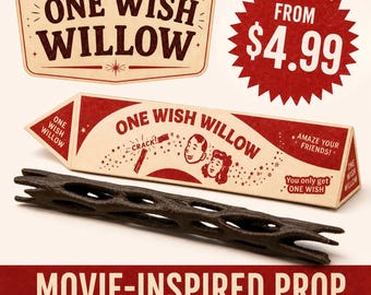 Bâtonnet magique « One Wish » avec boîte, réplique d'accessoire inspirée du film Obsession, bâtonnet magique pour faire des vœux, objet de collection de film d'horreur, boîte style film incluse