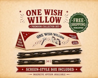 One Wish Willow Stick with Box, Obsession Inspired Prop Replica, Wish Making Snap Stick, Horror Movie Collectible, Screen-Style Box Included