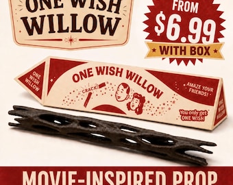 One Wish Willow Stick with Box, Obsession Inspired Prop Replica, Wish Making Snap Stick, Horror Movie Collectible, Screen-Style Box Included