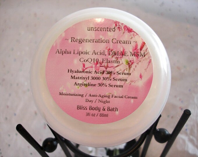 ALPHA LIPOIC ACID Face Cream Dmae Msm Antiaging Regenerating Facial