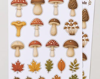 Mushroom Garland Craft Template | Printable Autumn Decoration | Mushrooms, Leaves & Acorns | Digital Download