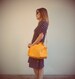 Yellow Weekender,  Vegan Fabric Retro Blowler Bag, Duffle Bag, Overnight Bag, Carry On Bag, Waterproof Travel Bag, Vegan Handbag, Sports Bag 