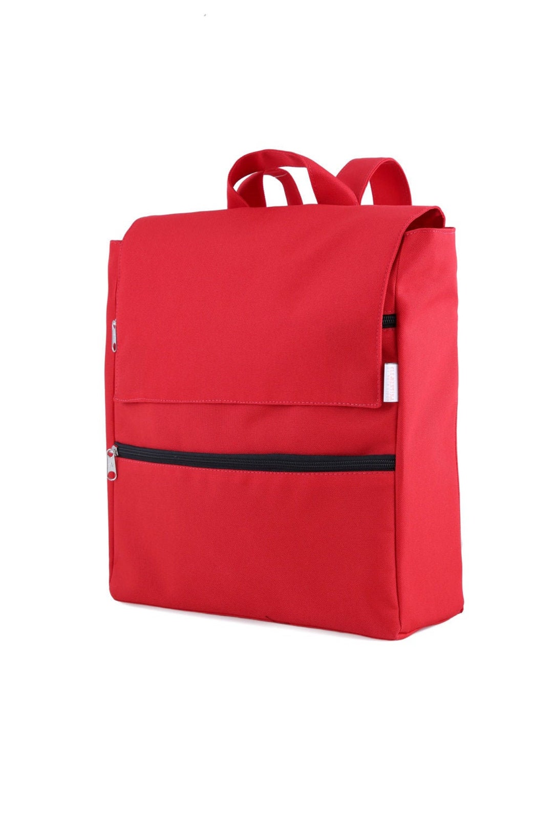 Hipster Backpack Eco Bag Red Fabric Backpack Eco Friendly Etsy