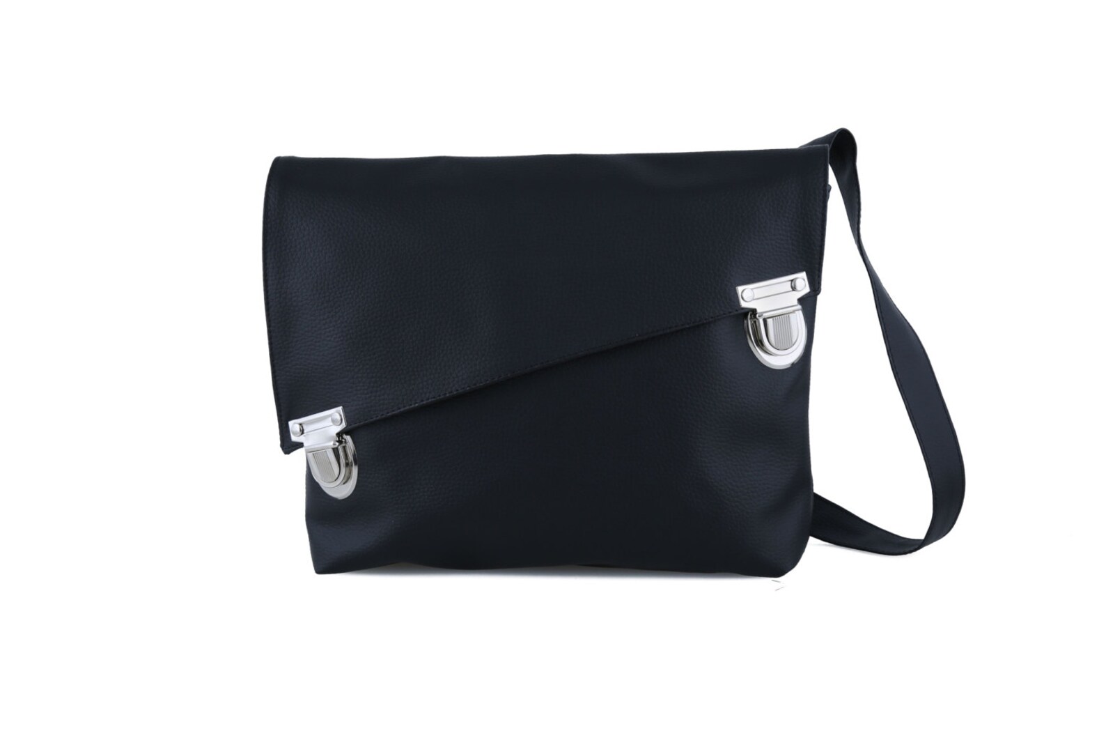 Black Cross Body Bag Faux Leather Cross Body Black Crossbody Etsy