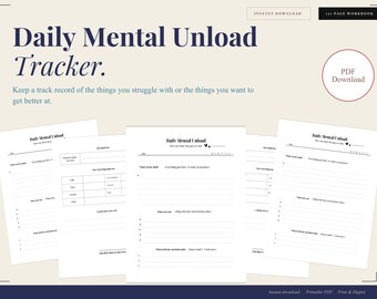 Registro diario de desahogo mental / Diario para vaciar la mente en casos de ansiedad y agobio (Descarga en PDF)