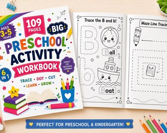 Cuaderno de actividades preescolares / Traza, une, recorta, aprende, crece (Descarga digital)