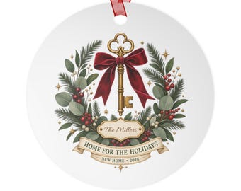 Personalized New Home Christmas Ornament, Custom Family Name & Address, 2026 Keepsake Gift