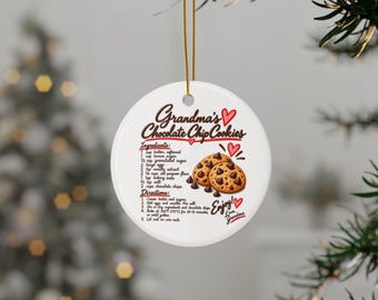Personalized Handwritten Recipe Ornament, Family Keepsake Christmas Gift (Ceramic)