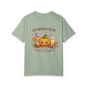 Camiseta de Halloween del Club de Calabazas, Camiseta con Gráfico de Calabaza Fantasma, Aspecto de Bordado Estampado imagen 11