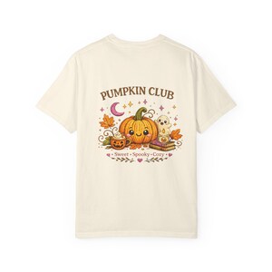 Camiseta de Halloween del Club de Calabazas, Camiseta con Gráfico de Calabaza Fantasma, Aspecto de Bordado Estampado imagen 10