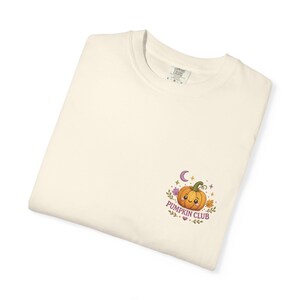 Camiseta de Halloween del Club de Calabazas, Camiseta con Gráfico de Calabaza Fantasma, Aspecto de Bordado Estampado imagen 9