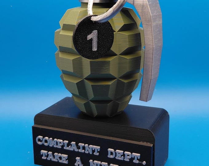 Complaint Department Take a Number Desk Sign | Funny 3D Printed Office Gift | Coworker Boss Gag Gift