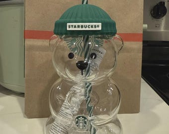 2026 Glass Starbucks Bearista Bear Cold Cup Holiday Limited Edition - New in Box