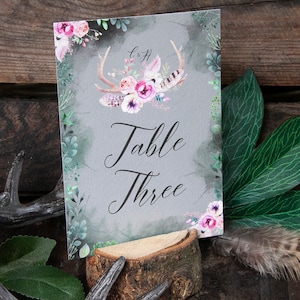 ENCHANTED FOREST Table Numbers / Seating Plan