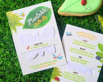 BUGS Party Favour plantable seed paper