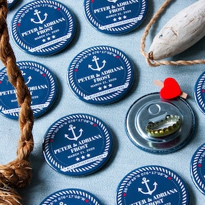 NAUTICAL design - Magnet Bottle Opener wedding/party favour