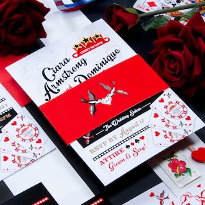 POKER CHIP / Las Vegas - Convite de casamento / festa