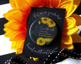 DATH VADER SUNFLOWER - Save the Date Magnets with A7 Backing Card