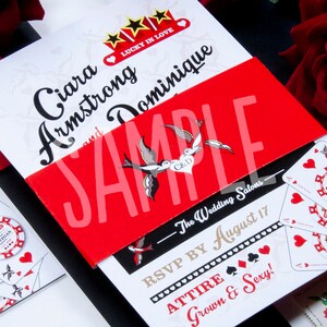 Esempio - POKER CHIP / Las Vegas - Invito a matrimonio/festa