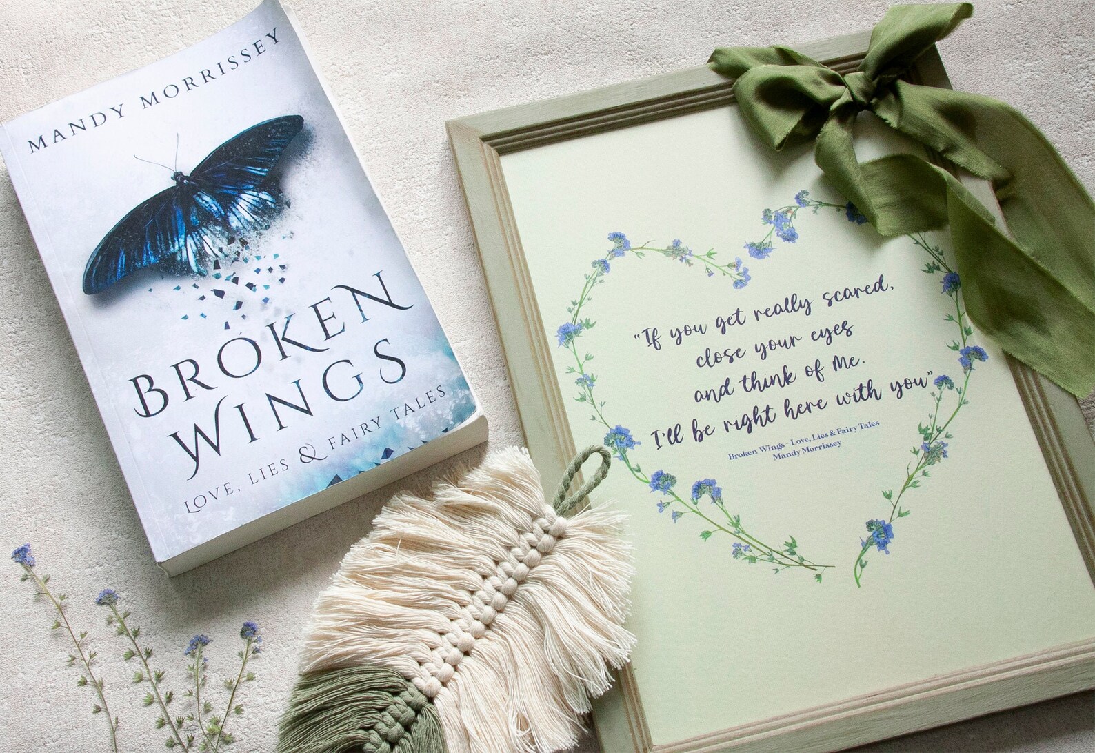 ME NOT Pressed Flower Gift / Home Decor A4 Print Etsy