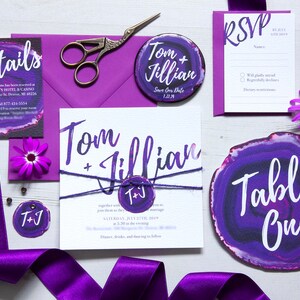 AGATE / GEODE SLICE Wedding / Party Invitation