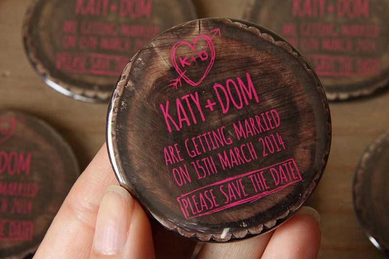 WOODLAND design Save the Date 58mm Magnets