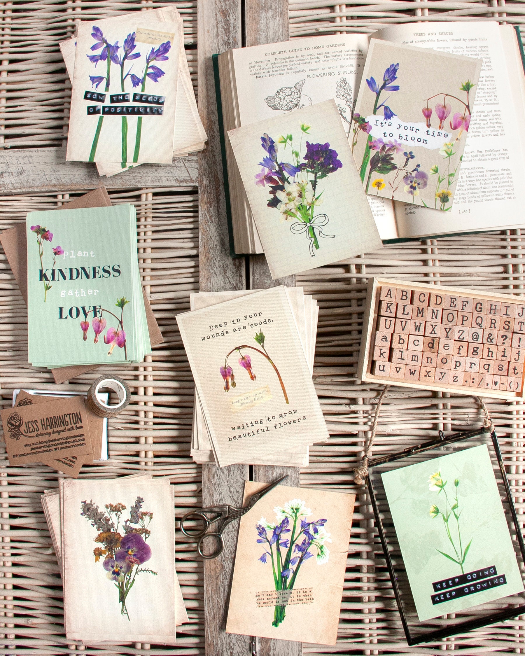 4 For 3 Pressed Flower A6 Prints Farmhouse Style Etsy