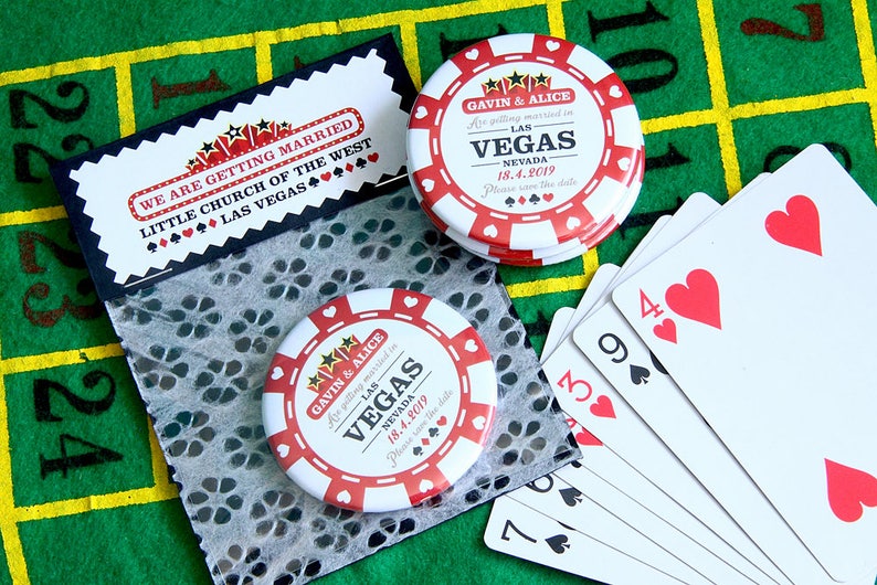 POKER CHIP Save the Date 58mm with Handmade Packaging Etsy