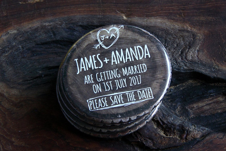WOODLAND design Save the Date 58mm Magnets