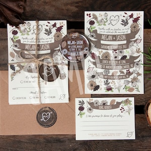 Sample - WOODLAND FOREST wedding invitation
