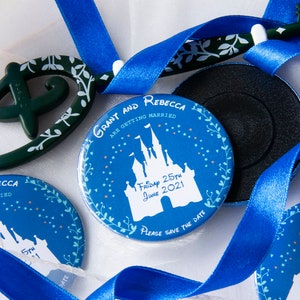 FAIRYTALE DISNEY CASTLE design - Save the Date Magnets