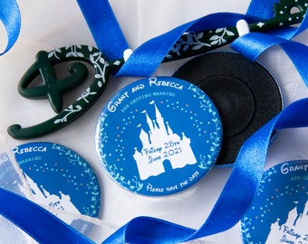 FAIRYTALE DISNEY CASTLE design - Save the Date Magnets
