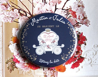 FAIRYTALE PRINCESS CARRIAGE - Save the Date / Wedding Favour Magnets