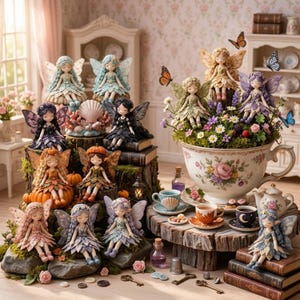 Flower Fairy Handmade Doll Kit Including Pre Cut Cloth and Accessories Easy Sewing Project for Beginners Ideal Room Decor Birthday Present
