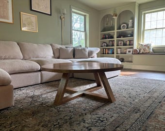 Handmade Round Coffee Table | Mid Century Modern | Build to Order Kennett Square, PA