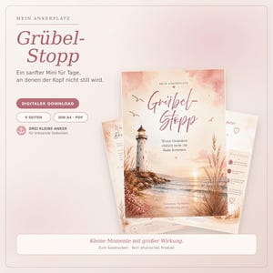 Grübel-Stopp Mini PDF | Gedankenkarussell & Overthinking | 3 sanfte Übungen für mehr Ruhe | DIN A4 zum Ausdrucken