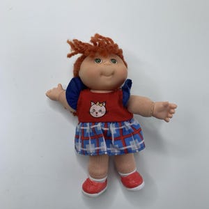 1996 Vintage Mattel Cabbage Patch Kids Pin Ups Mini Plush 5 Inch Red Head