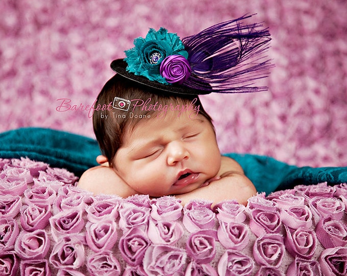 Peacock Top Hat... Baby Hat... Mini Top Hat... Newborn Photo Etsy