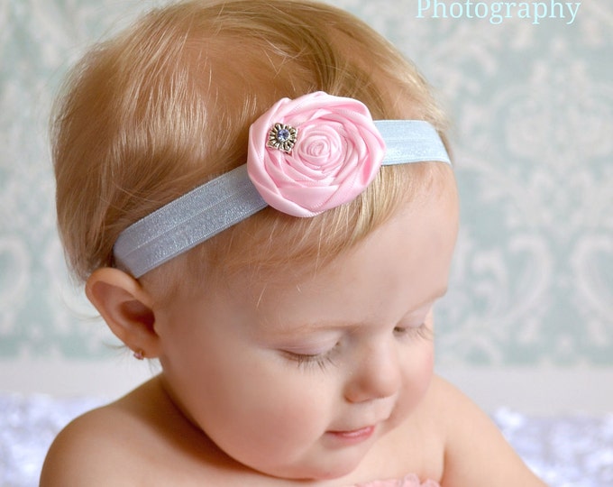 Pink Flower Headband Infant Headband... Baby Girls Etsy