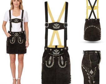 Women's German Lederhosen Skirt Bavarian Leather Halloween