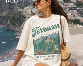Terrasen Shirt, Throne of Glass Fandom Tee, Aelin Fireheart Romantasy Apparel