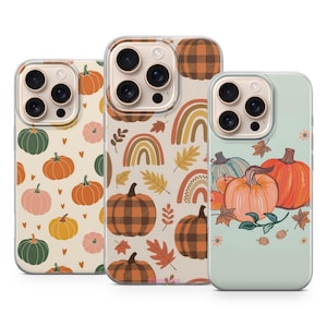 Cute Pumpkin Phone Case,  Autumn Cover for iPhone 17 Pro Max, 16e, 15, 14, 13 & Samsung S26 Ultra, S25 FE, A57, A56, Pixel 10, 9A