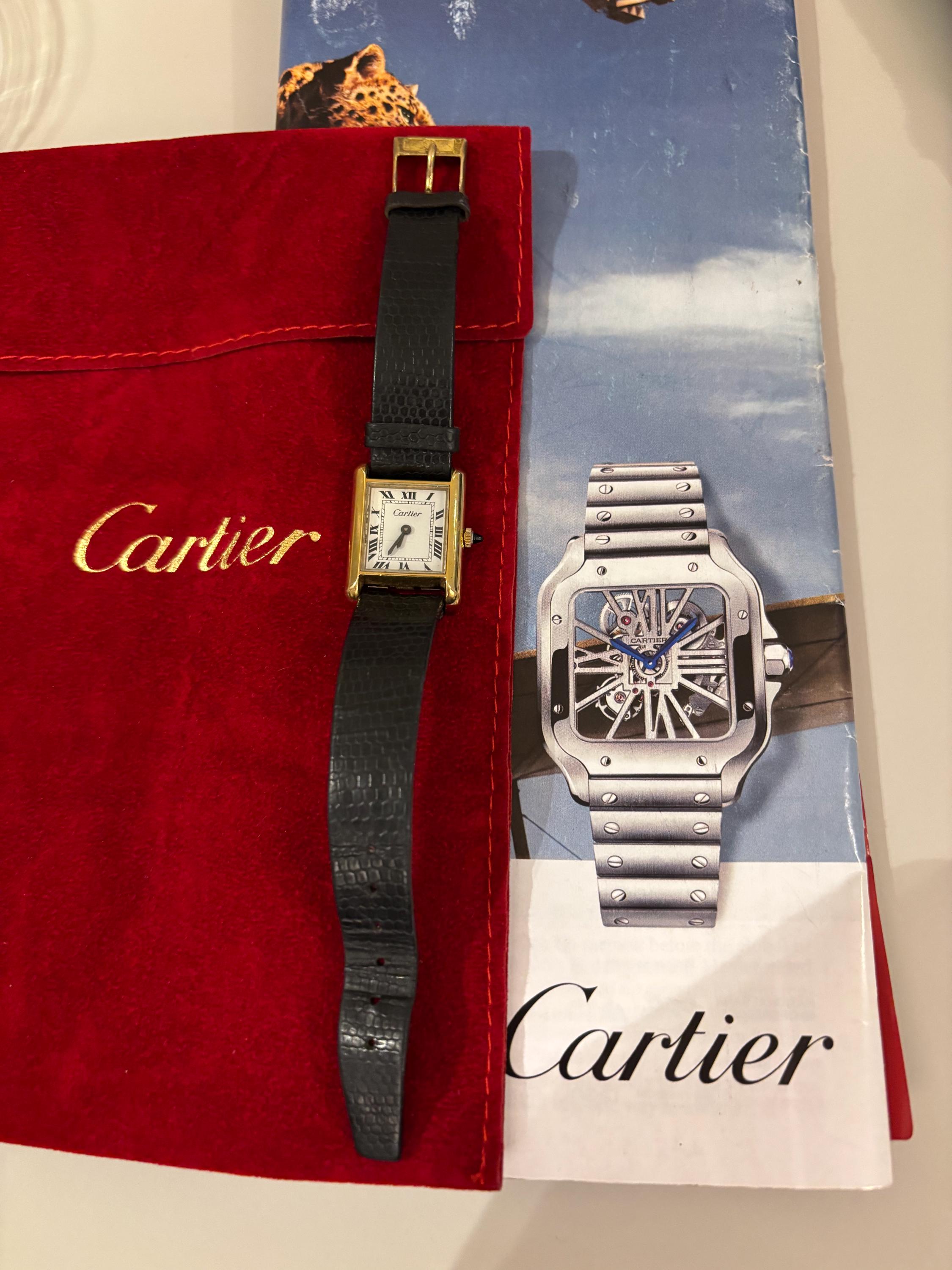 Cartier Pre-must Tank Watch 1970's Vintage Electroplated - Etsy