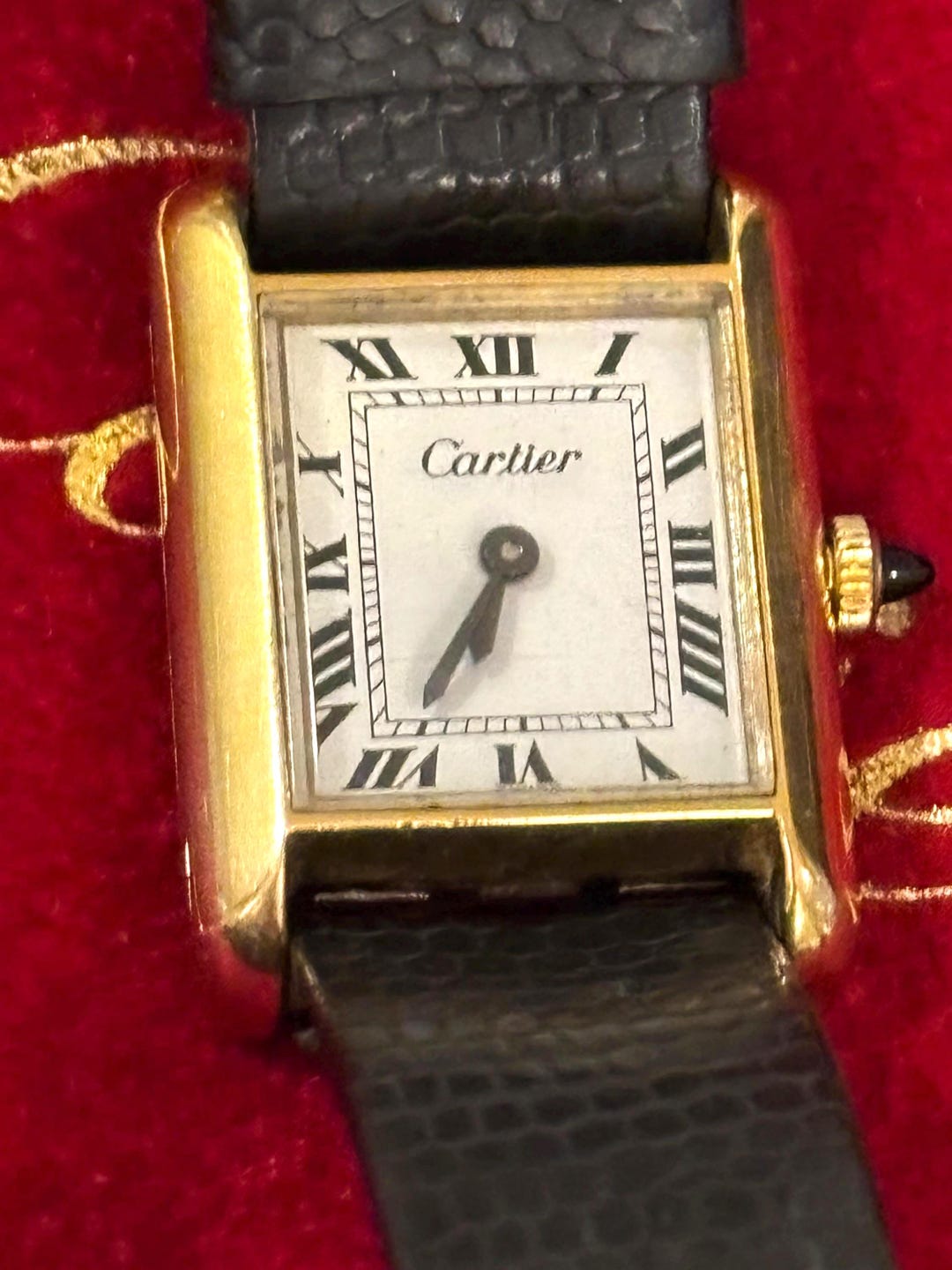 時計 PREmust TANK Cartier Cartier Pre-must Tank Watch 1970's Vintage Electroplated - Etsy