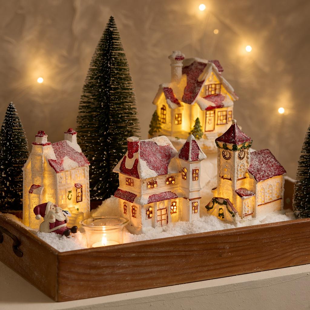 Vintage Christmas Light up Church - Etsy